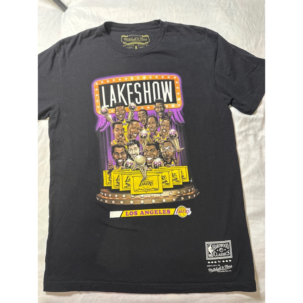 Mitchell & Ness Los Angeles Lakers Lakeshow Graphic T-Shirt Black Mens Medium